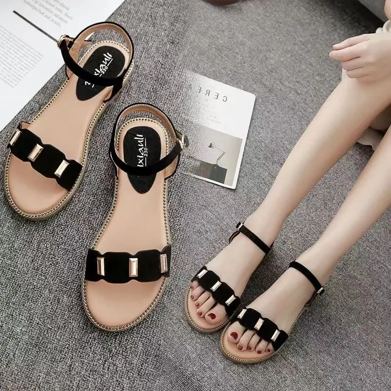Flat Bottom 2023 New Students Sandals Simple Women Shoes