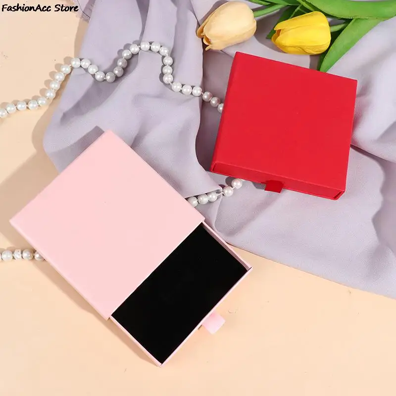 1 шт. тонкий ящик из крафт-бумаги коробка для упаковки ювелирных изделий