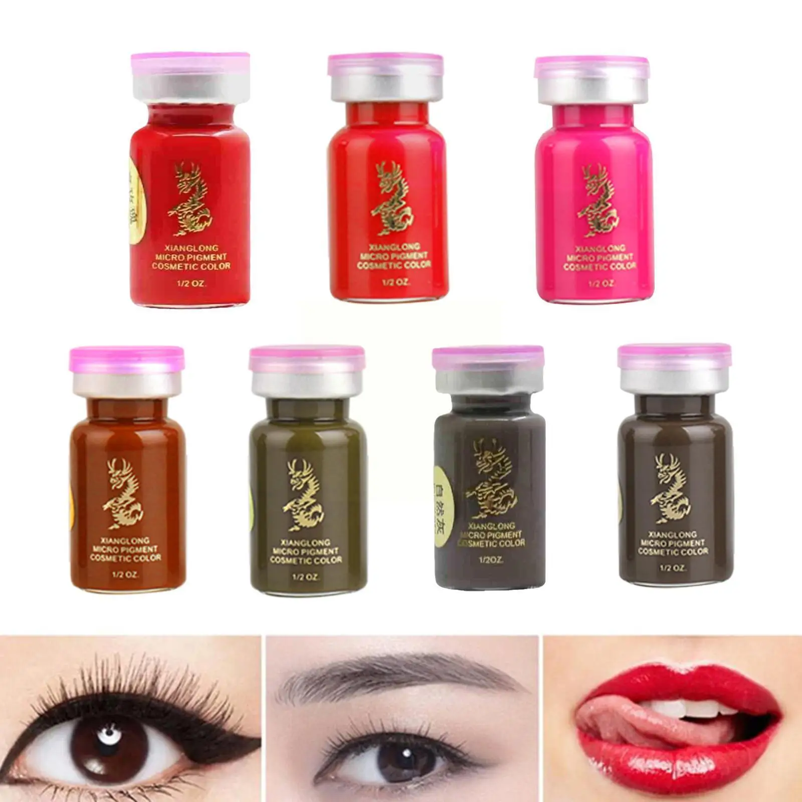 

8ML Eyebrow Tattoo Ink Semi Permanent No Fading Microblading Eyebrow Pigment Coloring Emulsions Makeup Cream Durable E4G1