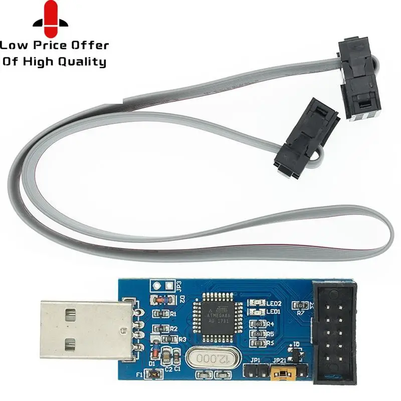 10-контактная 6-контактная плата адаптера + USBASP USBISP AVR программатор USB ATMEGA8 ATMEGA128