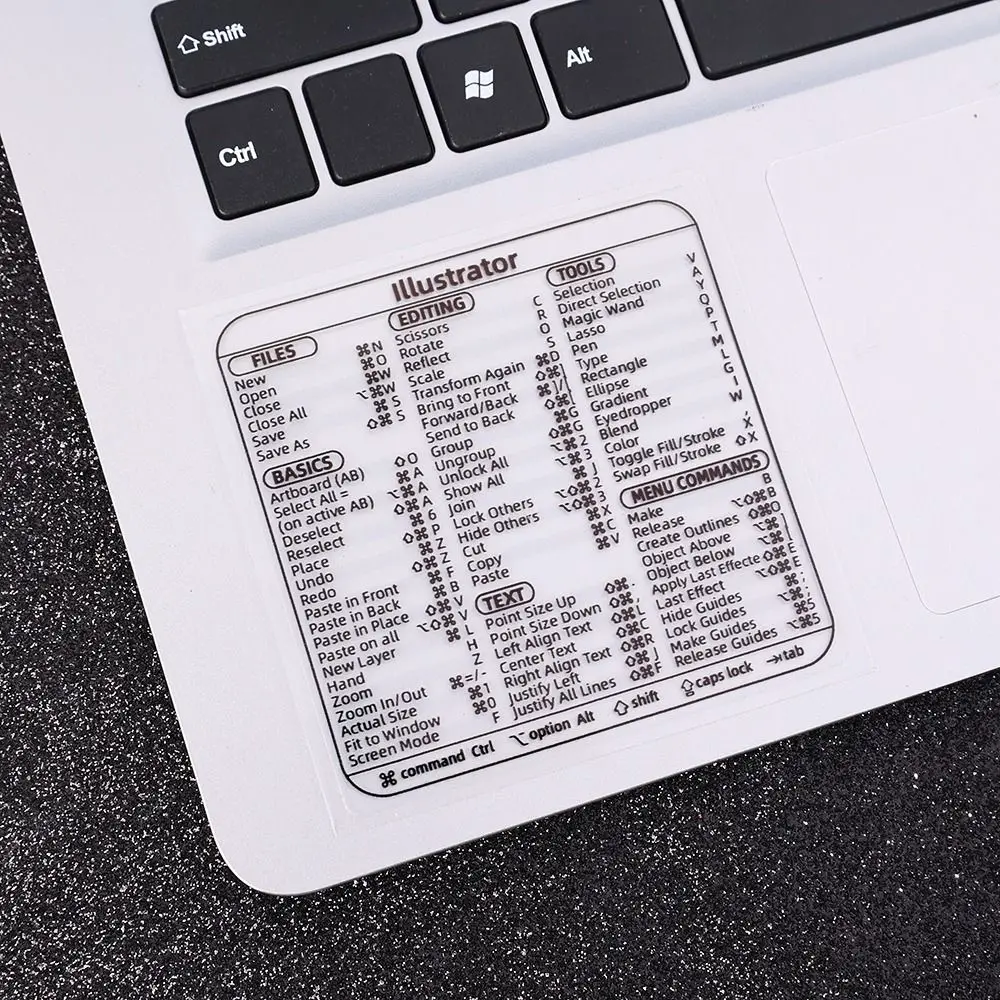 

4 шт., наклейки для клавиатуры Excel/Word PS/PR/AI/ID/LR/AU