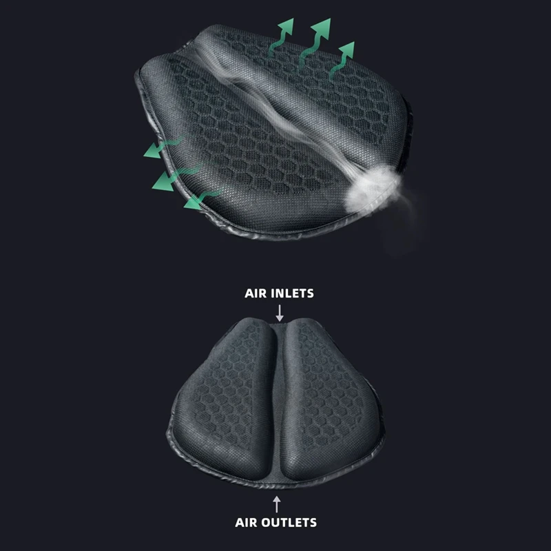 Гелевая подушка для сиденья мотоцикла дышащая теплоизоляционная защиты от