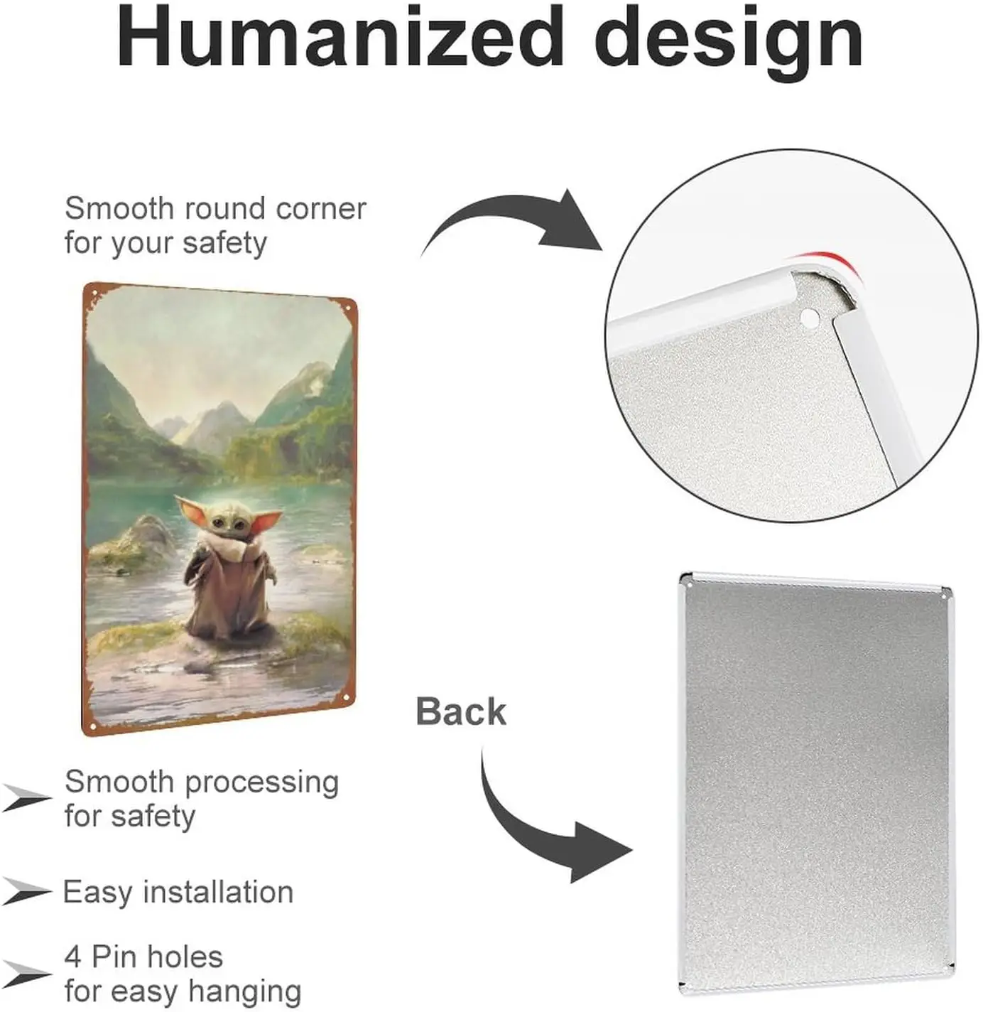 Постеры Grogu с комиксами жестяные знаки металлические банки для ретро-фильмов