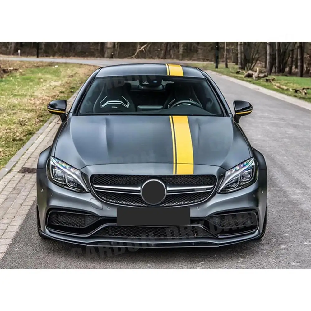 Передний бампер из АБС-пластика с эффектом углеродного волокна спойлер на