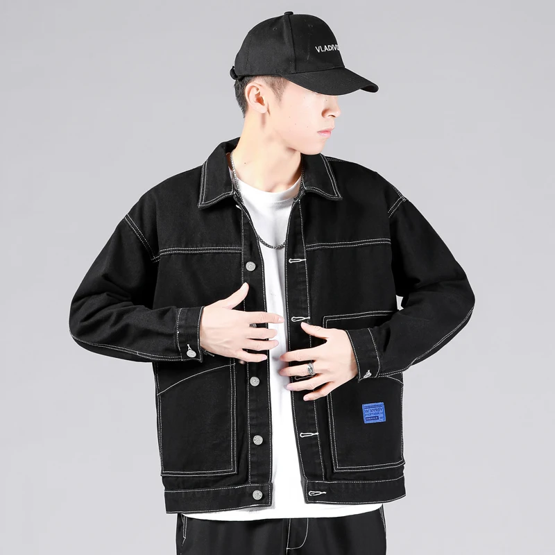 Мужская куртка-бомбер Новинка весна-осень 2022 джинсовая куртка в Корейском стиле
