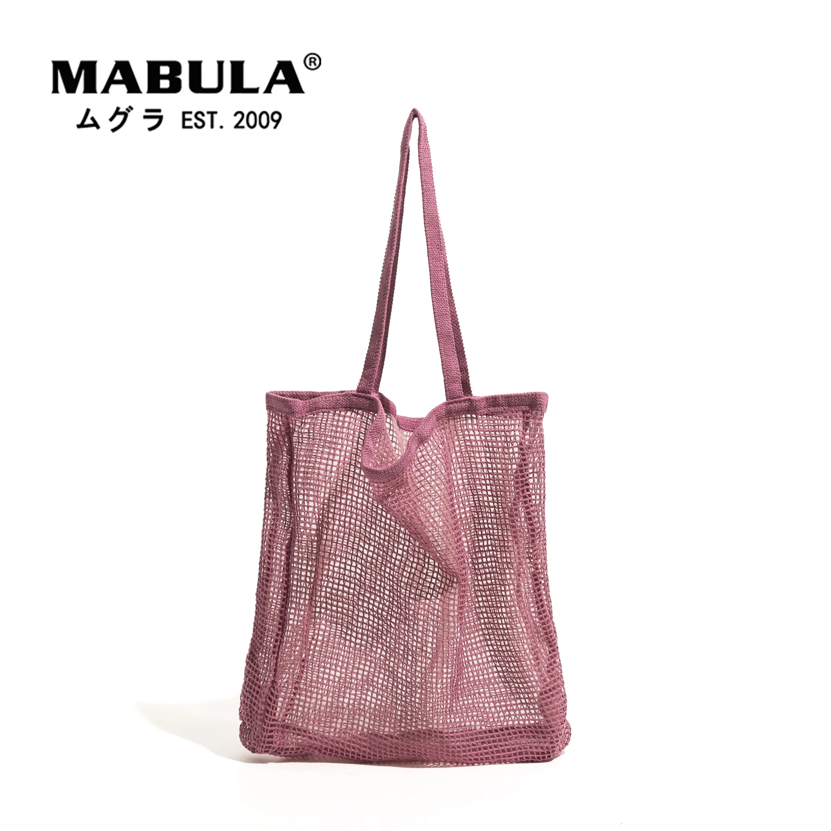 

MABULA открытая розовая Сетчатая Сумка-тоут с рыбками Складная дизайнерская большая сумка для продуктов простая Летняя Пляжная сумка через пл...