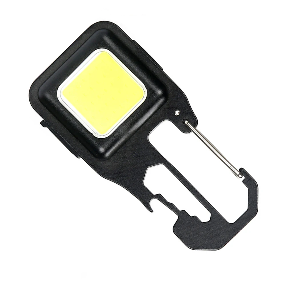 

1x Rechargeable Emergency Keychain Light Small Flashlight COB Camping Work Emergency Light Super Bright Long Press Flash