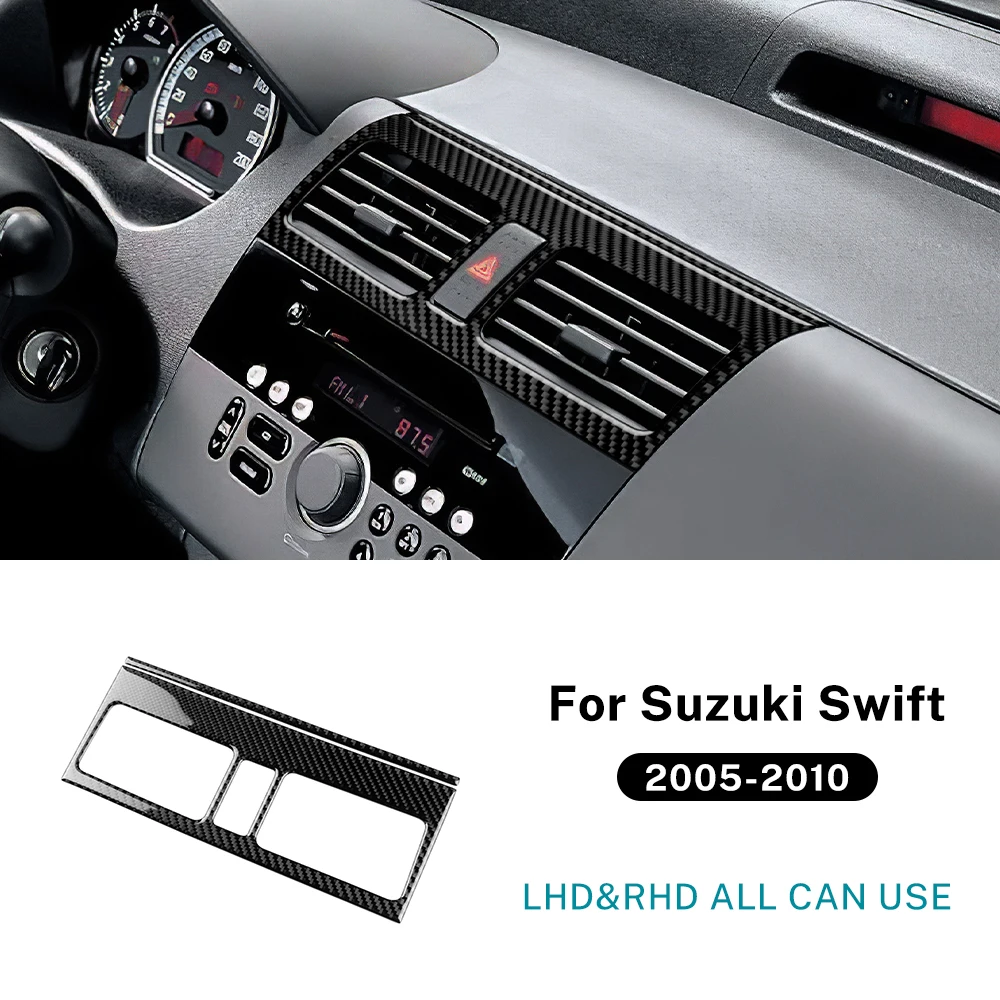 

Настоящая мягкая наклейка из углеродного волокна для Suzuki Swift ZC31S 2005 2006 2007 2008 2009 2010 LHD RHD автомобильная консоль с воздуховыпускным отверстием CD Trim