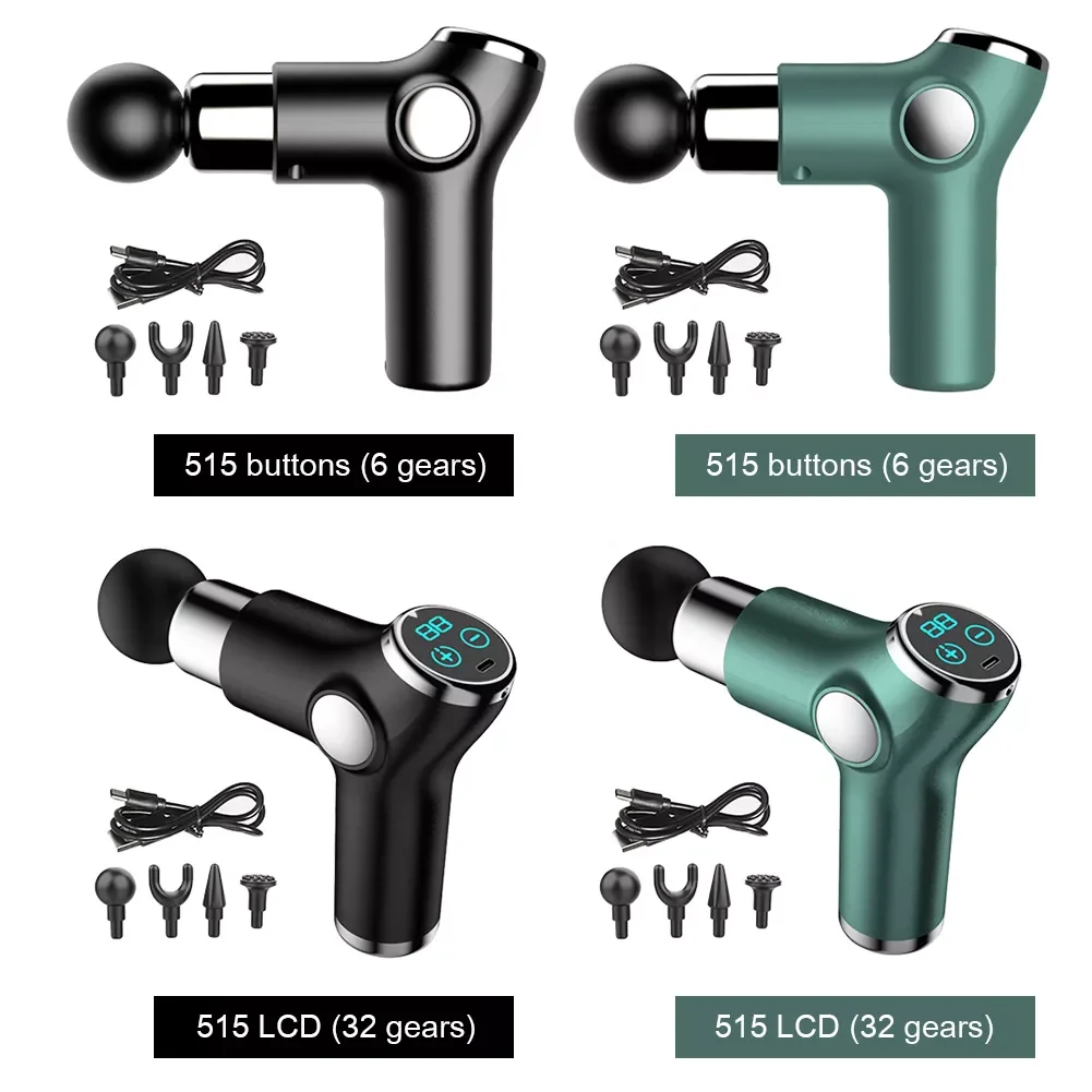 

NEW2023 LCD 6/32 Gears Mini Fascia Gun Massage Gun USB Rechargeable Deep Tissue Muscle Relaxation Fitness Body Massager