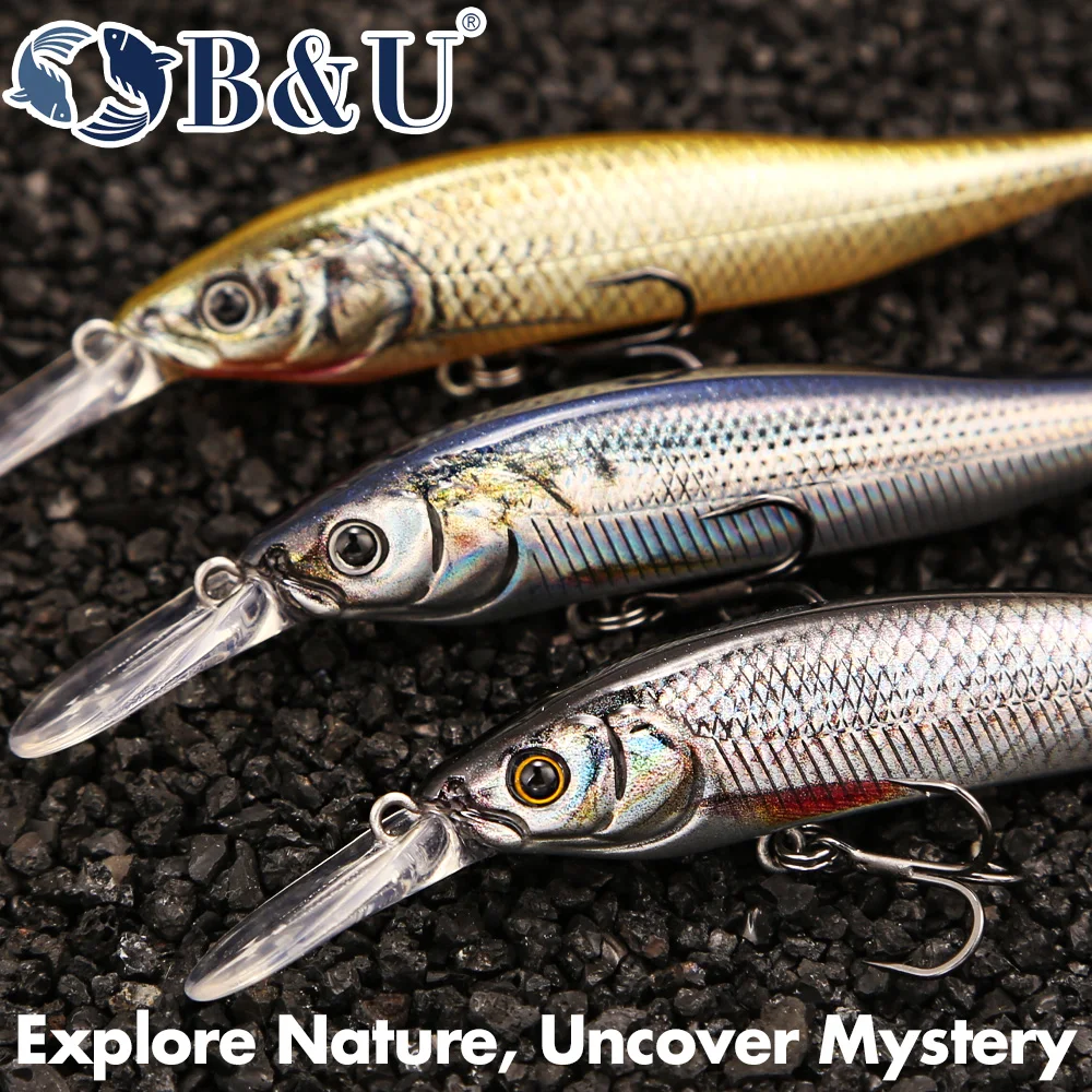 B & U Max 2,0 м медленно плавающая рыболовная приманка для гольяна, Explorers SHAD, жесткая приманка для дальнего заброса для щуки, окуня, чуба, джеркбейт (art.: 3920d2d048257) - 3920d2d048257