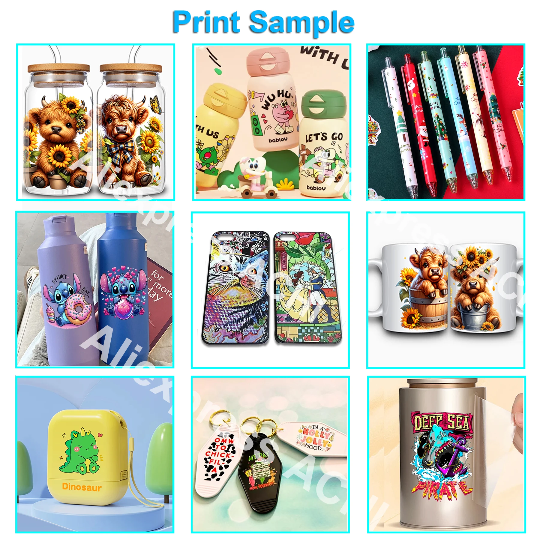 Принтер ACHI A3 XP600 UV DTF 2 в 1 принтер для переноса наклеек УФ-планшетный кружки крышки