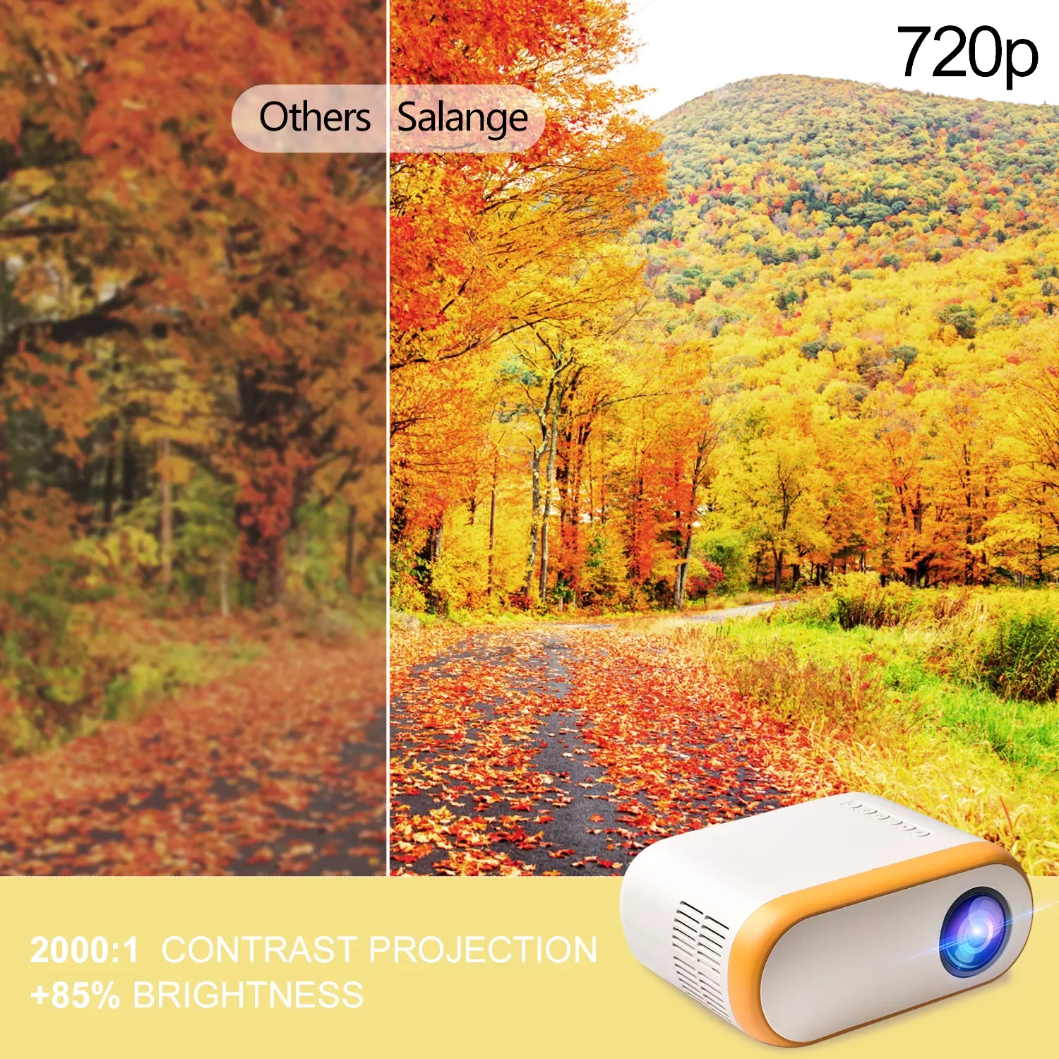 

Salange Q11 Mini Projector 720P Beamer 2022 New Upgraded Portable Home Theater Travel Camping Projetor For Outdoor Movie Night