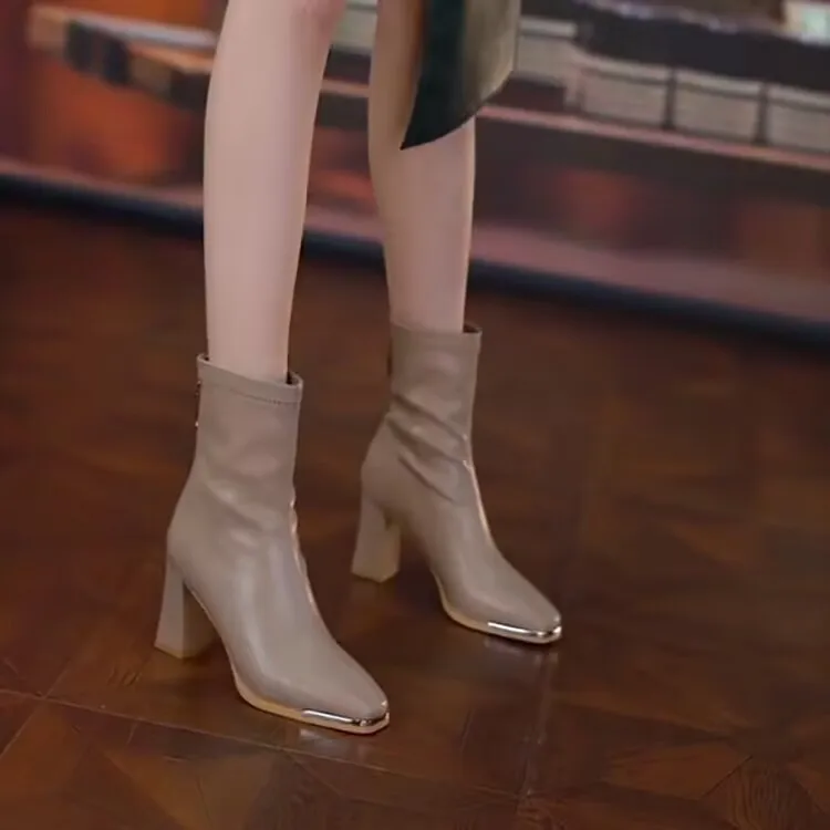 Зимние ботинки Женская обувь Сапоги на молнии-Женские роскошные дизайнерские 2024