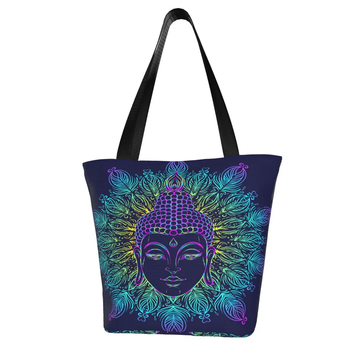 

Женская сумка через плечо с принтом Будды и мандалы, женская сумка для покупок, женская сумка-тоут для девочек