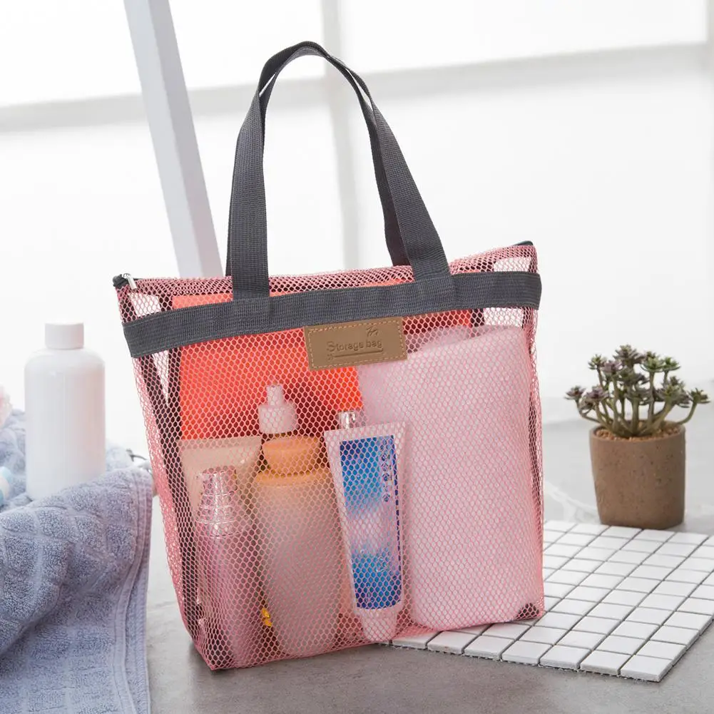 

Makeup Bag Zipper Mesh Unisex Compartment Anti-Scratch Toiletry Oraganizer for Vacation