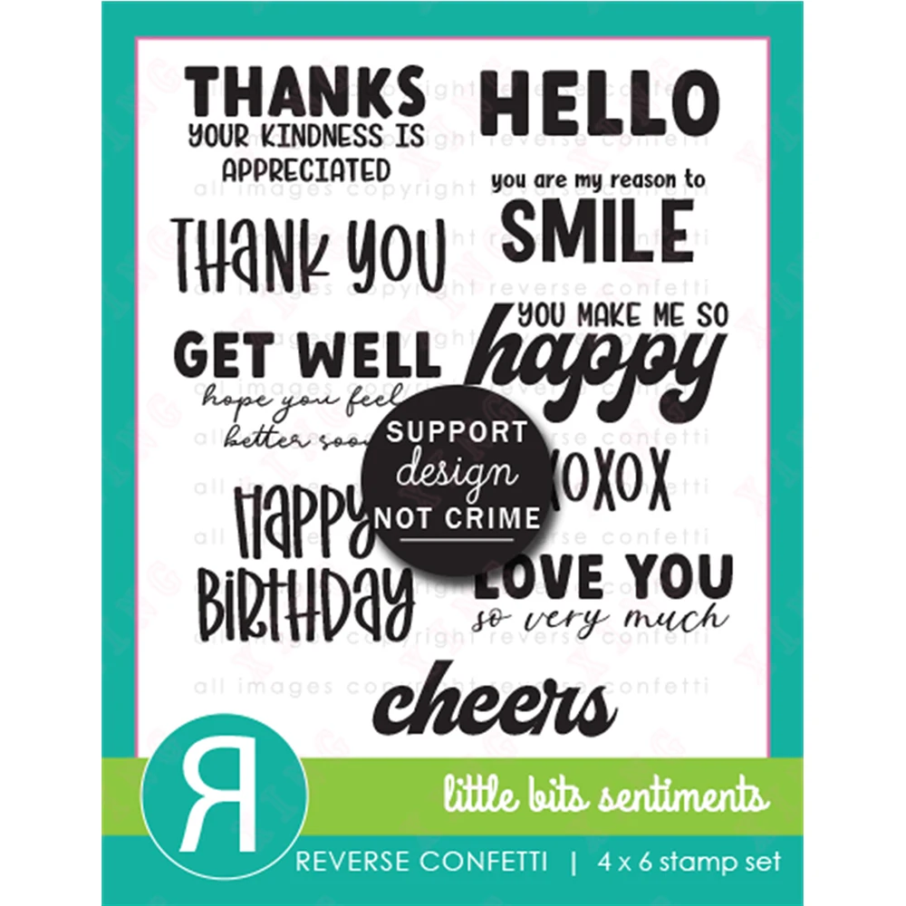 

New Little Bits Sentiments Clear Silicone Stamps Scrapbook Decoration Embossing Template Diy Greeting Card Handmade Craft Molds