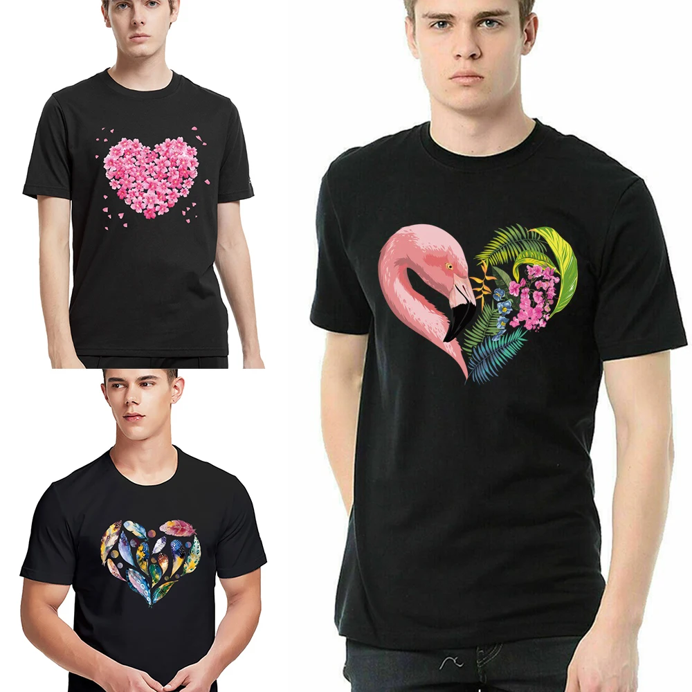 

Love Pattern Printed Short Sleeve T Shirt for Men Fashion Casual T-shirtsHip Hop Harajuku Street Pullover Tees Summer O-neck Top