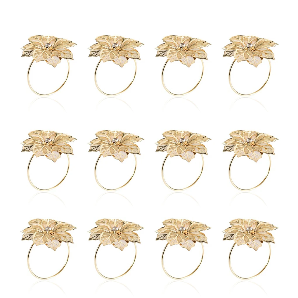 

12 шт., металлические декоративные подставки для салфеток