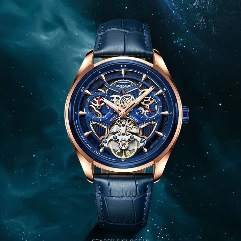 

L-9374 New Men's Personalized Spaceship Series Dial Waterproof Steel Belt Automatic Mechanical Men's Watch Tourbillon Luxury