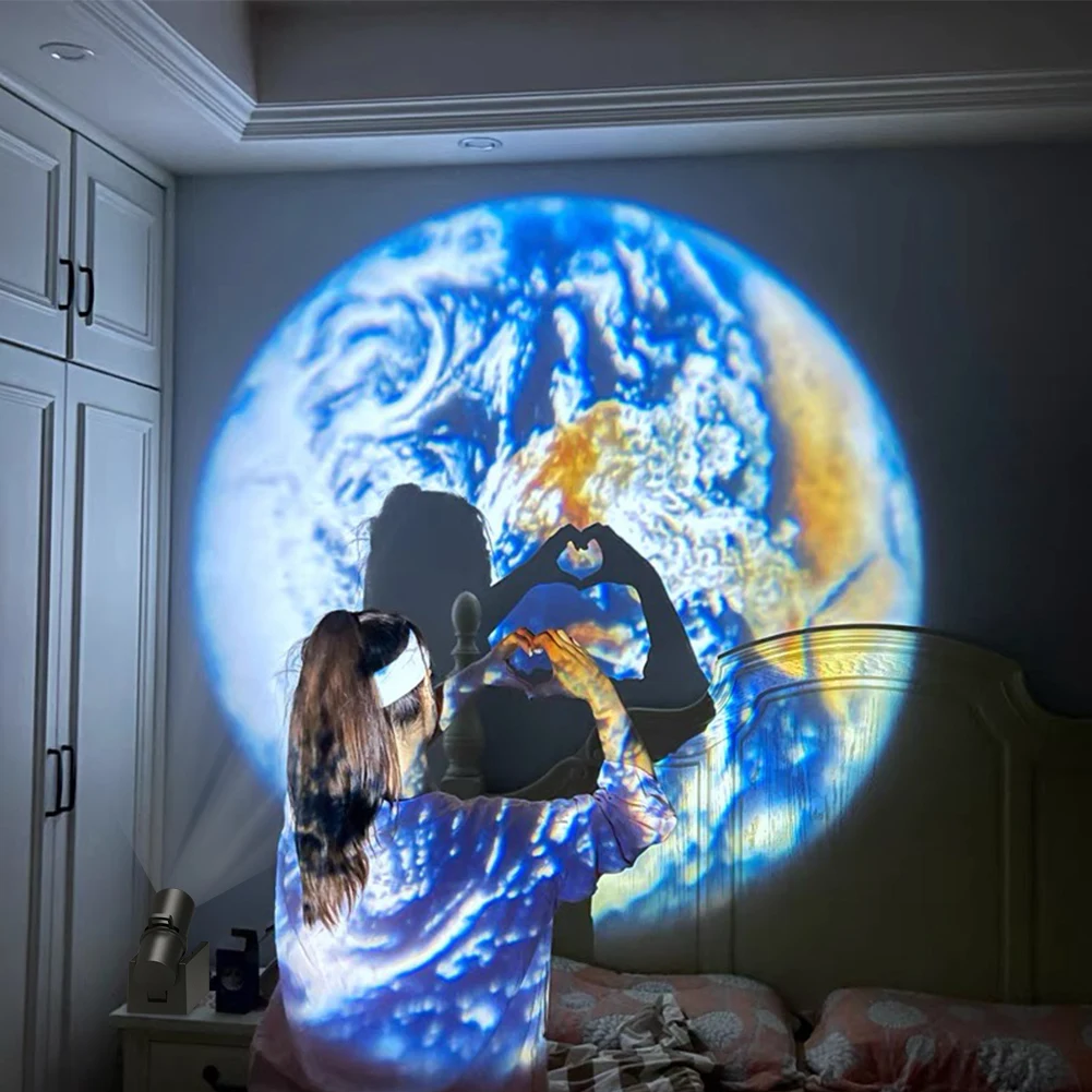

Проекционная лампа для фото земля Луна галактика проектор Новинка атмосферный свет для вечеринки фото реквизит для спальни настенный Деко...