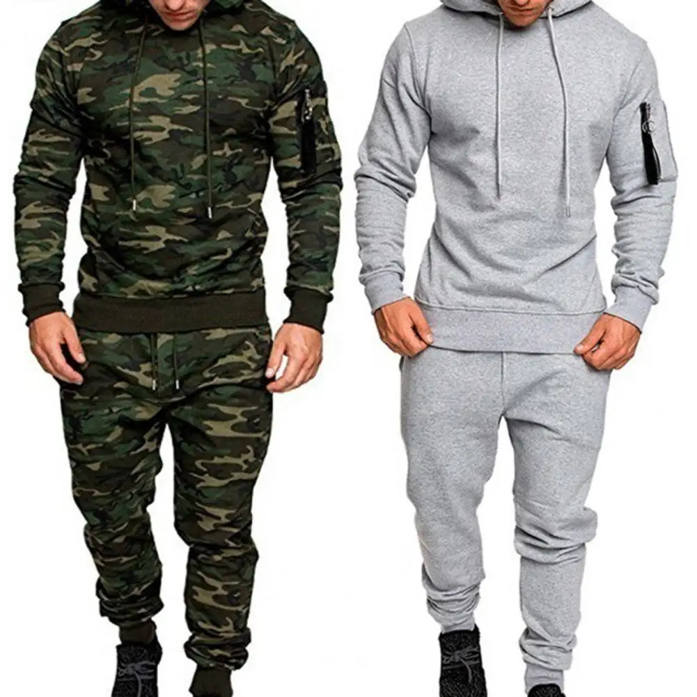 Men's Suit Autumn and Winter Hooded Sweatshirt Sportswear Pullover Hooded Sweatpants Suit Casual Street 2022