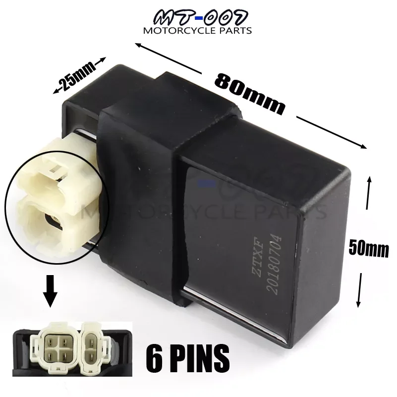 

NEW2023 6 Pins DC Ignition CDI Box For gy6 125cc 150cc 200cc 250cc ATV Quads Moped Scooter Buggy Go Kart Motorcycle