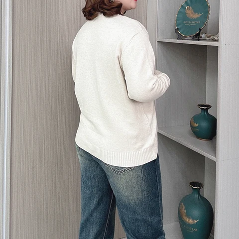 Женское блестящее пальто с длинным рукавом, Свободный вязаный кардиган, с круглым вырезом, цветные пуговицы, блестящее пальто, осень, зима, 2024