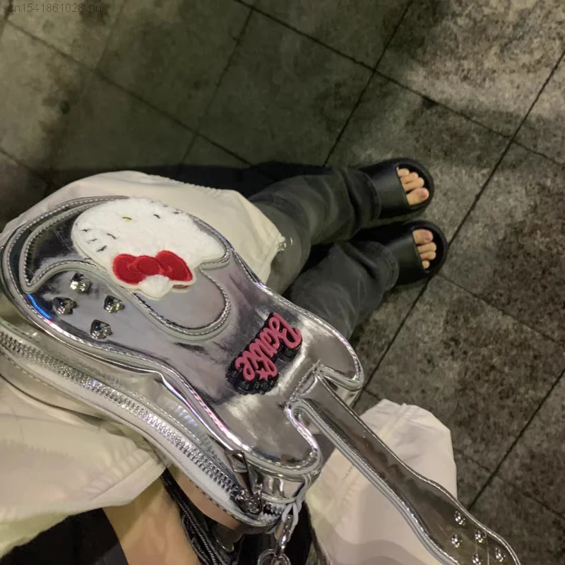Sanrio Hello Kitty новые сумки через плечо для гитары в стиле хип-хоп Готическая сумка