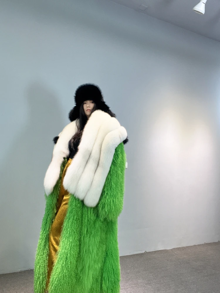 Fangtai 2024 модная роскошная шуба из натурального лисьего меха женская куртка для