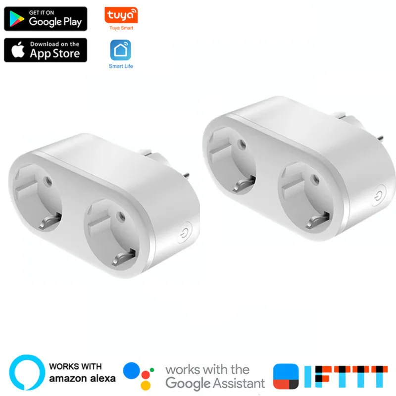 

Tuya WIFI Smart Plug Power Strip Home Appliance EU UK US Standard 4 Plug 4 USB Port Compatible Works With Alexa Google Home