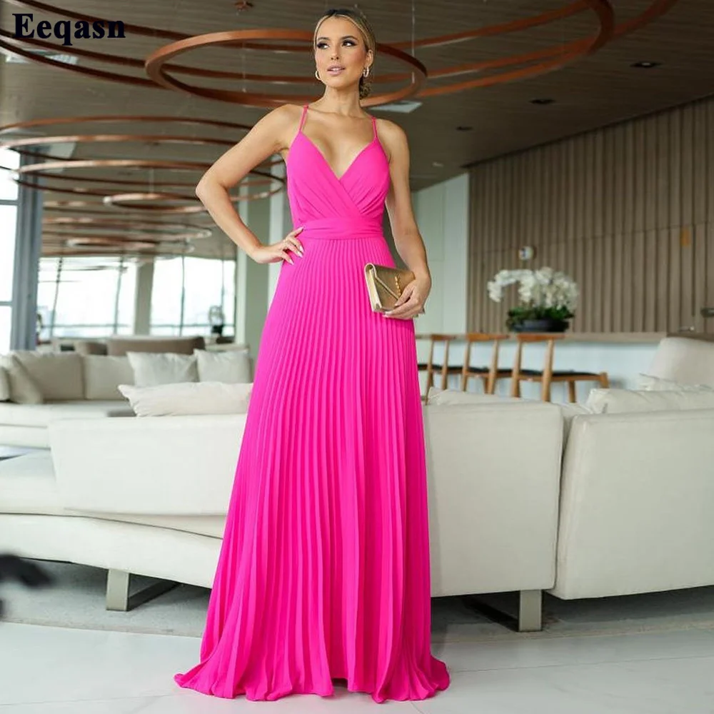 Шифоновое Платье Фуксия Купить