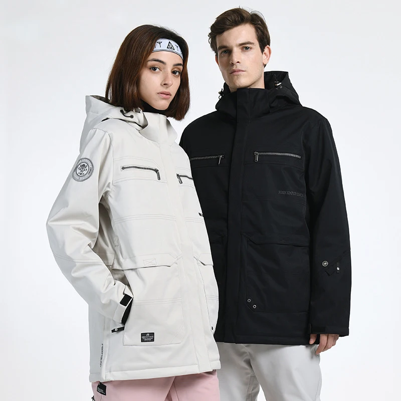 

2022 лыжный костюм, мужской, женский, зимний, ветрозащитный, водонепроницаемый, с капюшоном