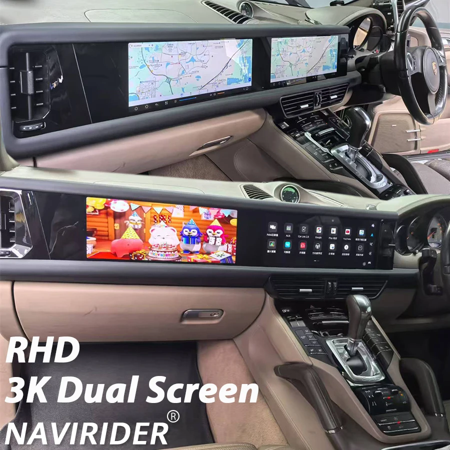 RHD Carplay для Porsche Cayenne 2010-2017 интеллектуальная система с двойным экраном Android 13