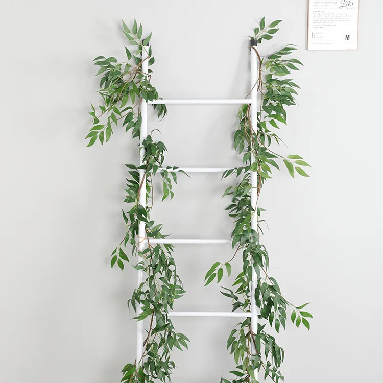 

1 pcs Wedding Ceiling Layout Fake Flower Silk Flower Indoor Simulation Plant Air Conditioning Pipe Rattan 1.7m Willow Leaf