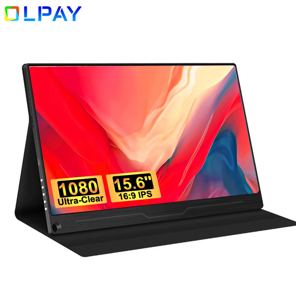 

Портативный монитор 15,6 дюйма, Компьютерный дисплей 1920 × 1080, USB C монитор HDR, игровой экран IPS HDMI Type C для ноутбука, ПК, PS4, Xbox, телефона