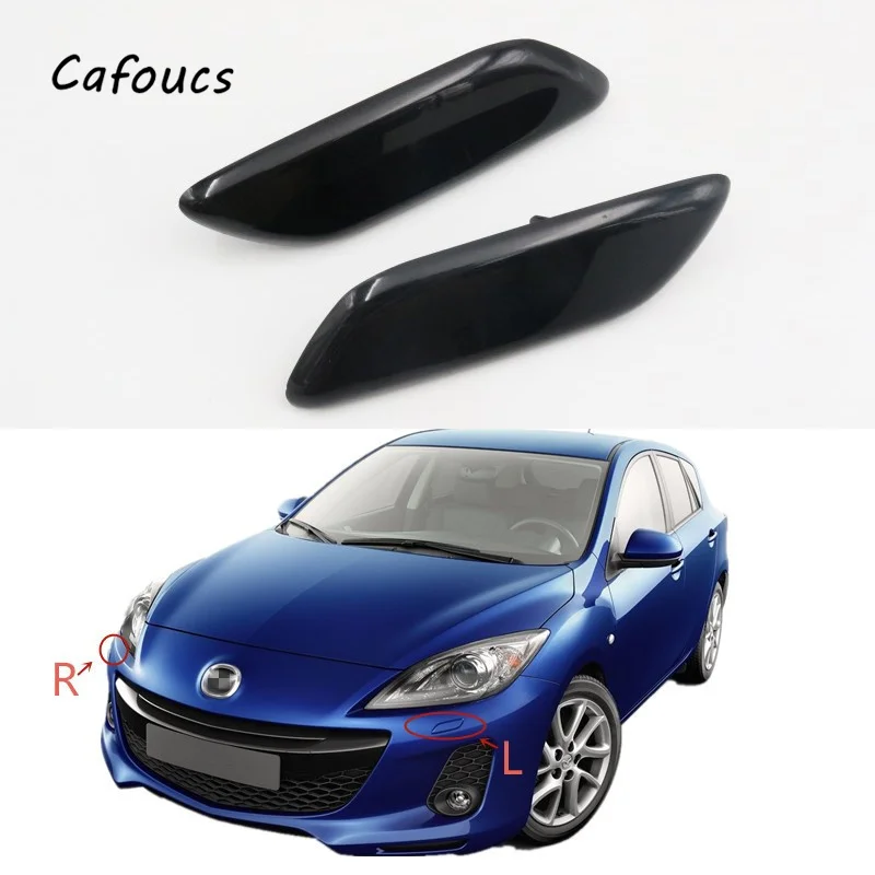 

Cafoucs Car Headlight Washer Spray Nozzle Cover Cap BHB6-51-8H1 For Mazda 3 BL 2011 2012