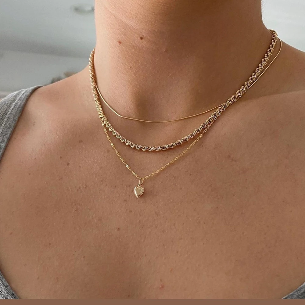 Ожерелье IPARAM для женщин цепочка золотого цвета на свитер кулон в виде змеи