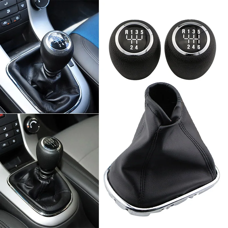 

5/6 Speed Car Gear Shift Knob Lever Stick Handle Gaiter Boot Cover Case For Chevrolet Chevy Cruze 2008 2009 2010 2011 2012 MT