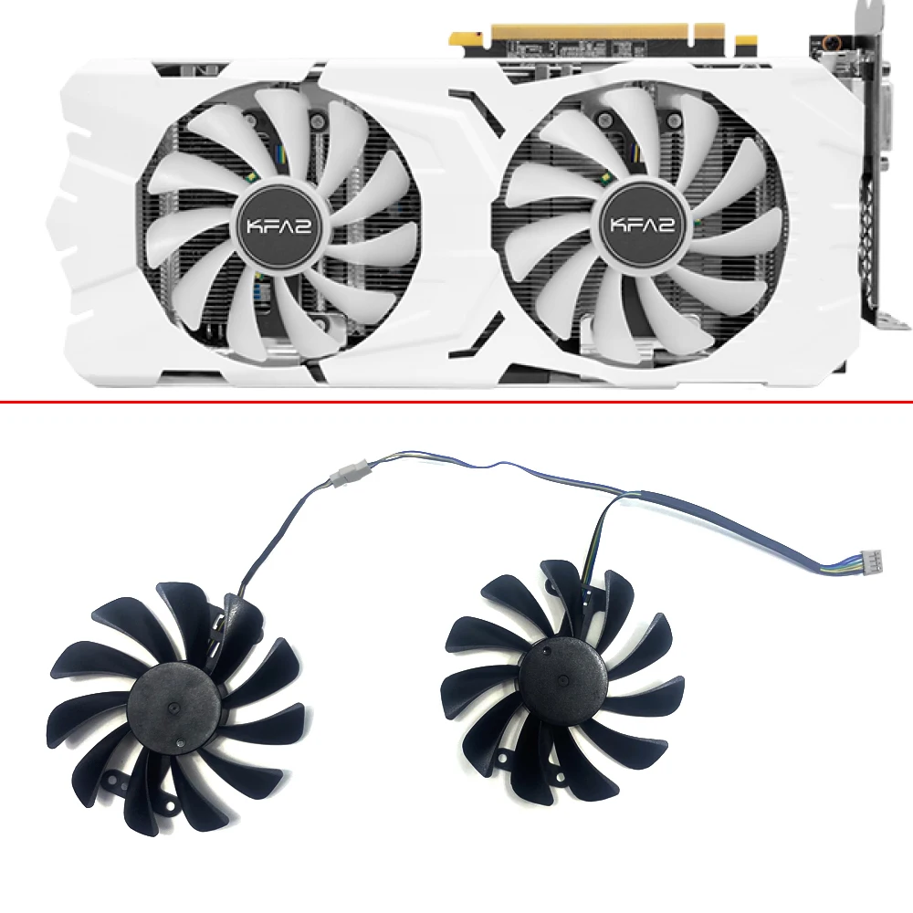 Фото НОВЫЙ охлаждающий вентилятор 95 мм 4-контактный GFM10012H12SPA GTX1080 1070 Вентилятор графического процессора для GALAXY GTX 1070 1070TI 1080 EXOC SNPR БЕЛЫЙ Вентилятор видеокарты №1