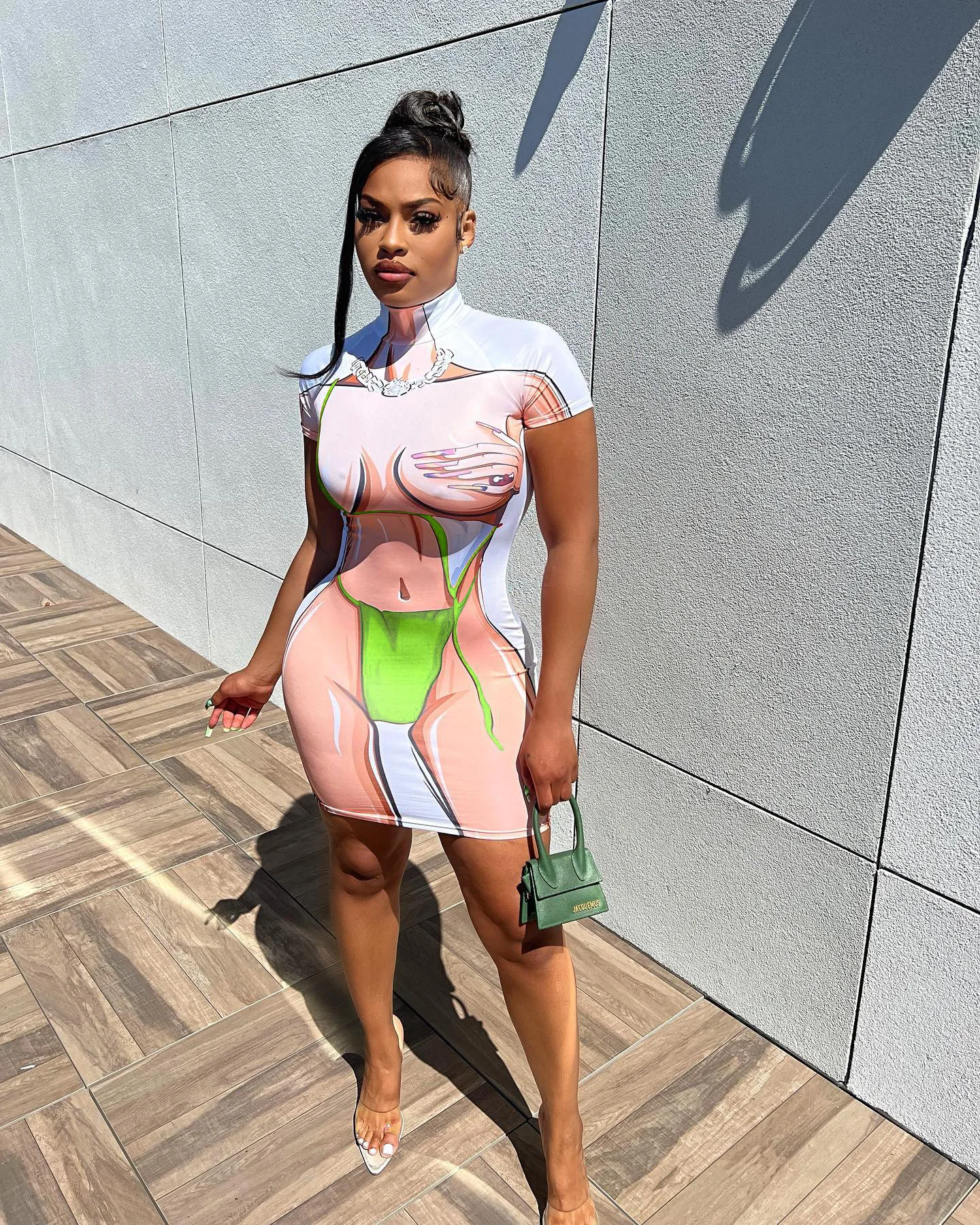 

Women 3D Printed Bodycon Dress Female Short Sleeve O Neck Mini Robe 2022 Summer Sexy Night Party Clubwear Dresses