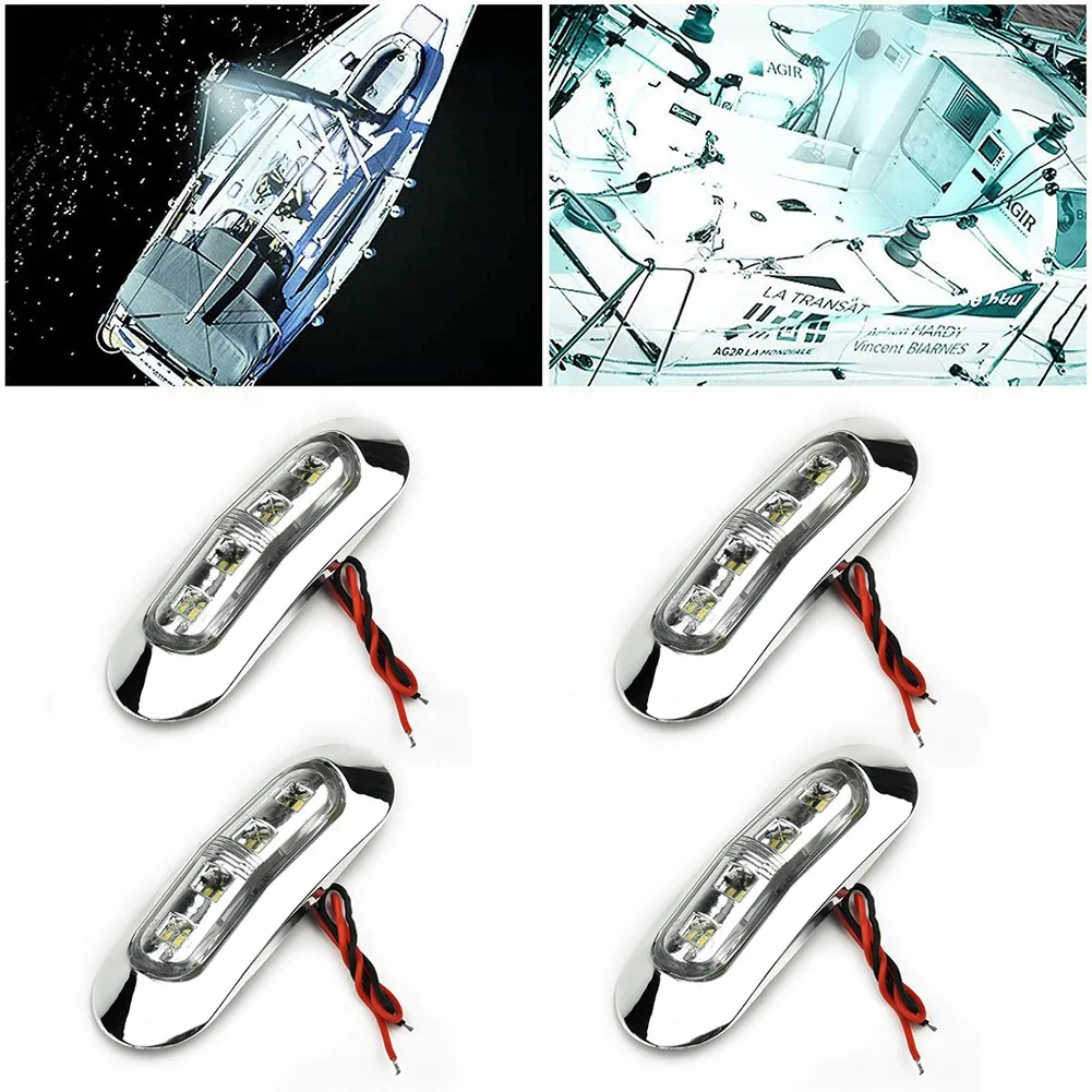 

4 шт., подсветка для лодки, 3825 SMD, 12-24 В