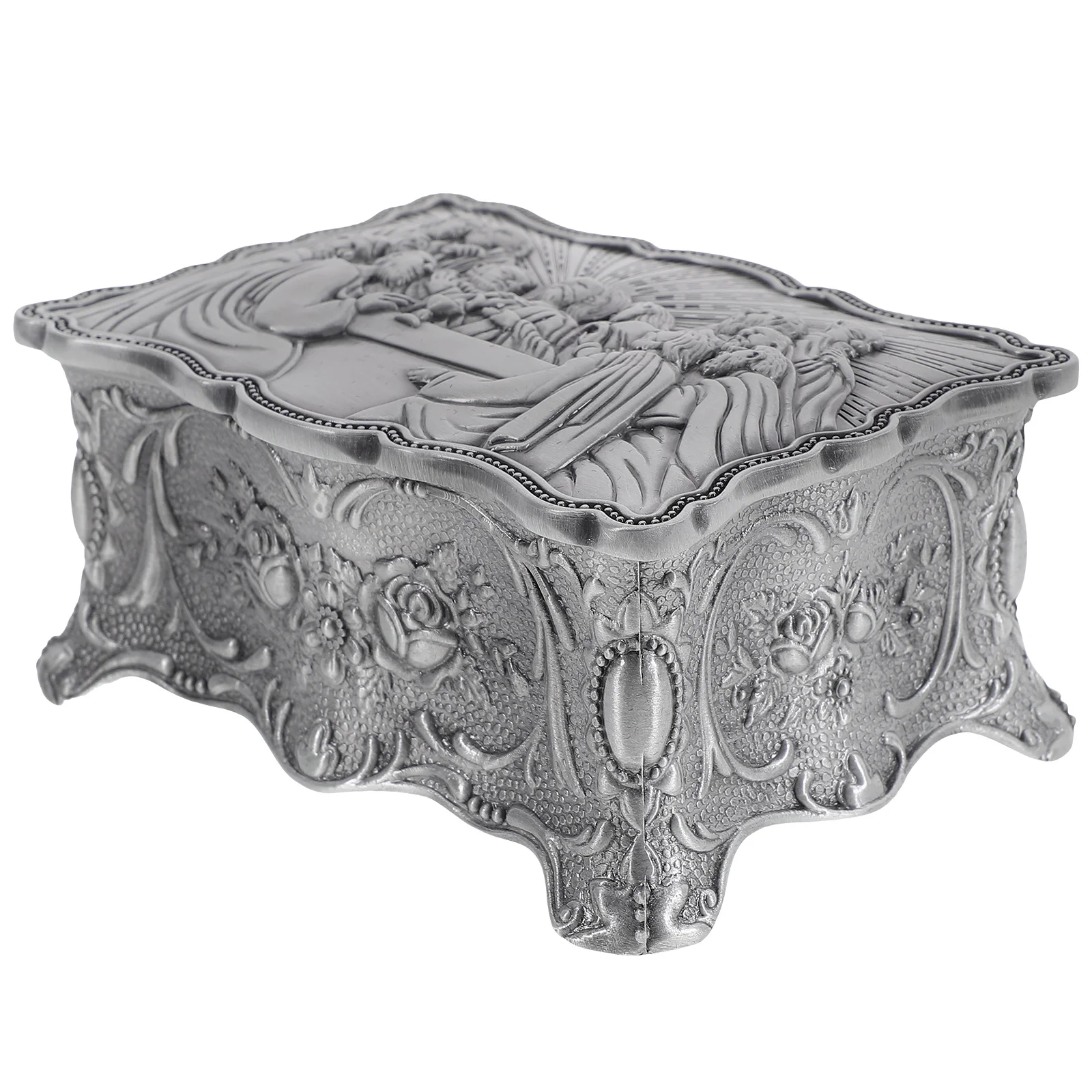 

Desktop Decor Pretty Holder Trinket Vintage Jewelry Metal Retro Cases For