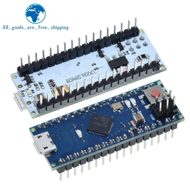 Фото TZT ATmega32u4 5 В 16 МГц модуль платы микроконтроллера, совместимый для Arduino Mirco, замена Pro Mini с USB-кабелем №2