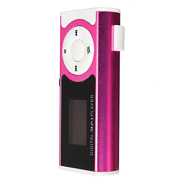 Мини USB MP3-плеер с клипсой ЖК-экран 16 ГБ мини SD TF карта