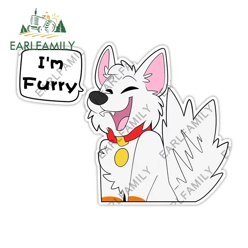 

EARLFAMILY 13 см x 10,1 см для Furry My Can Is Slow, автомобильные наклейки, RV JDM VAN, водонепроницаемая наклейка на окна, багажник, караван, устойчивая к царапинам