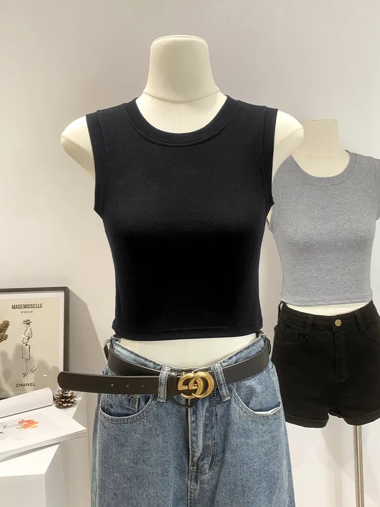 Женская укороченная майка летняя верхняя одежда антиэкспозиционный внутренний