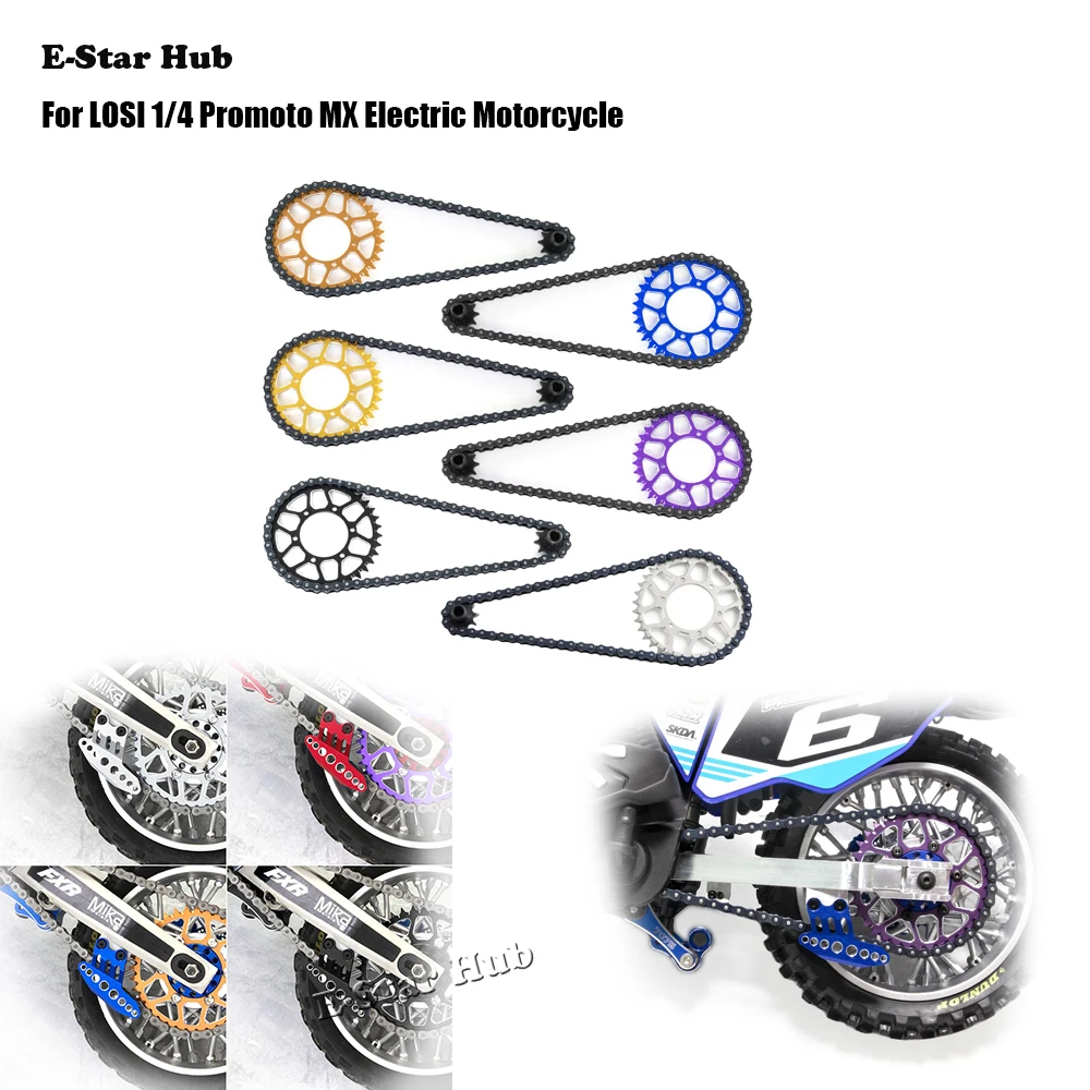 Передняя и задняя цепь 10T 36T подходит для LOSI 1/4 promto MX электрический мотоцикл