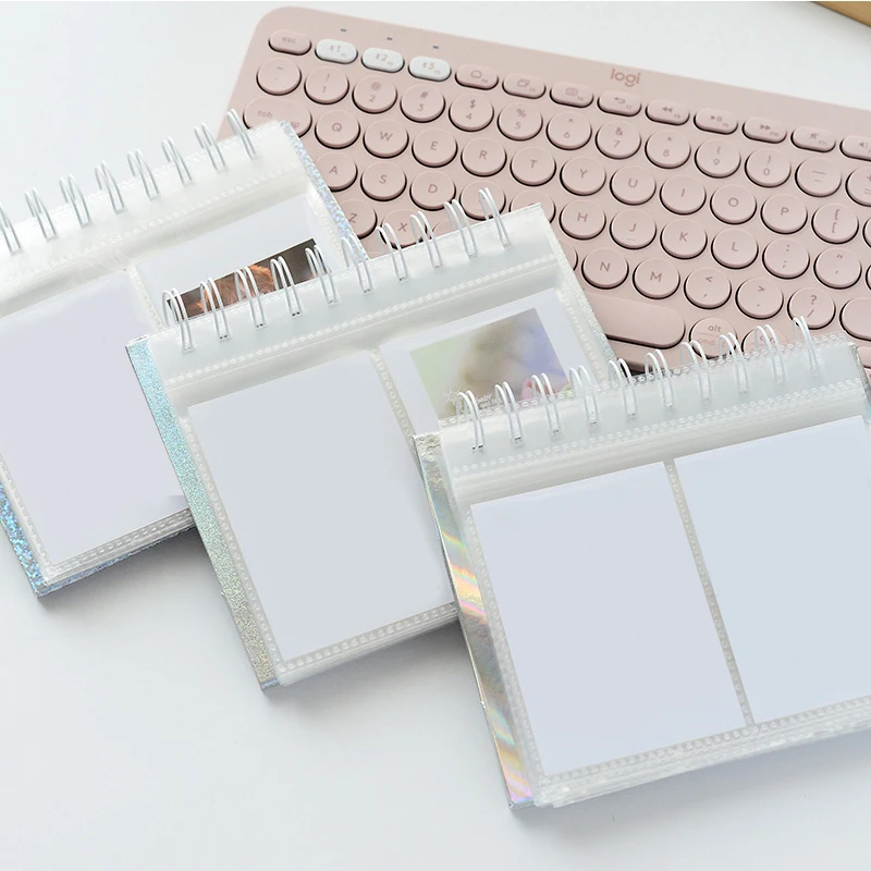 

Desk Calendar Photo Album 3 Inch Plug-in Card Book Holder Desktop Standing Message Board Postcard Collect Multi-style Decorative