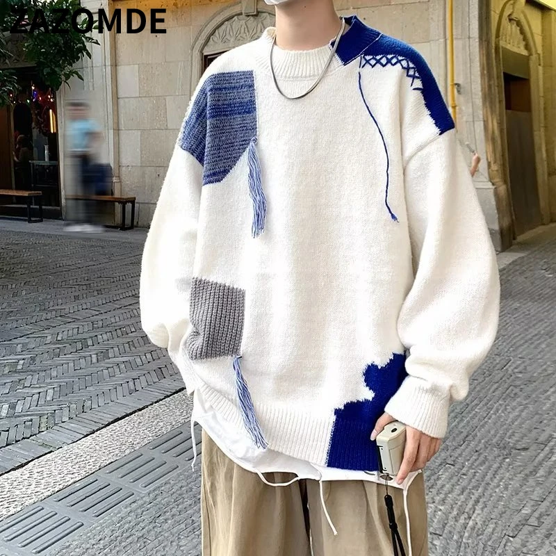 

Свитер мужской свободного покроя, в стиле хип-хоп