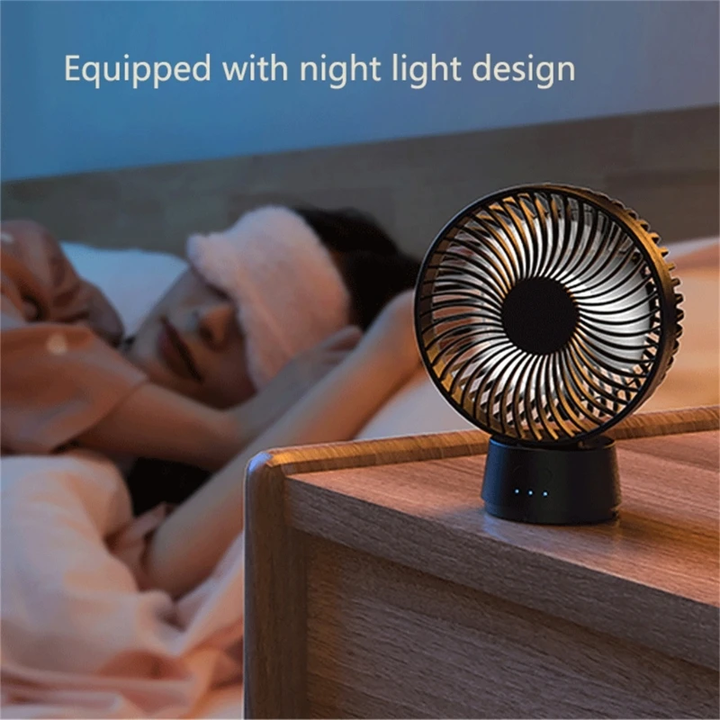 

Ручной съемный аккумуляторный вентилятор для наружного охлаждения с мини-вентилятором с ночным освещением